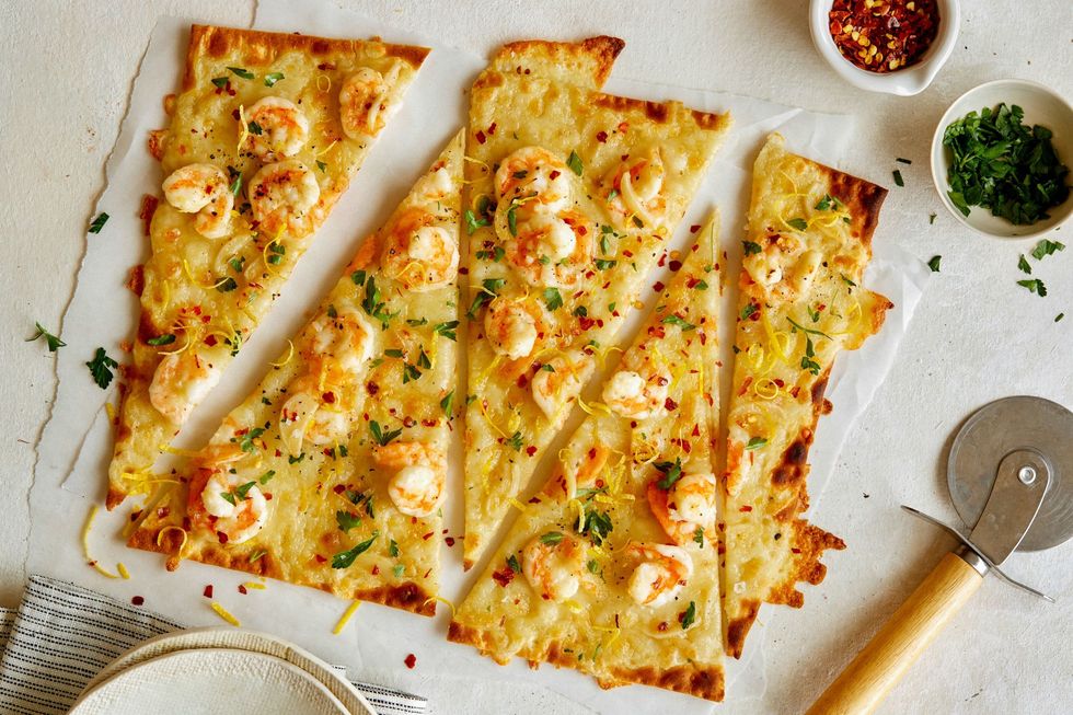 Best Shrimp Scampi Flatbread Recipe How To Make Shrimp Scampi Flatbread