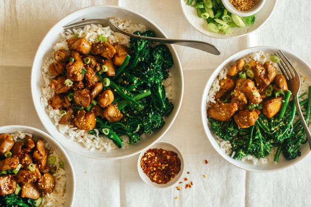 Spicy Chicken Teriyaki Bowls Horizontal Spicy Chicken Teriyaki Bowls Horizontal