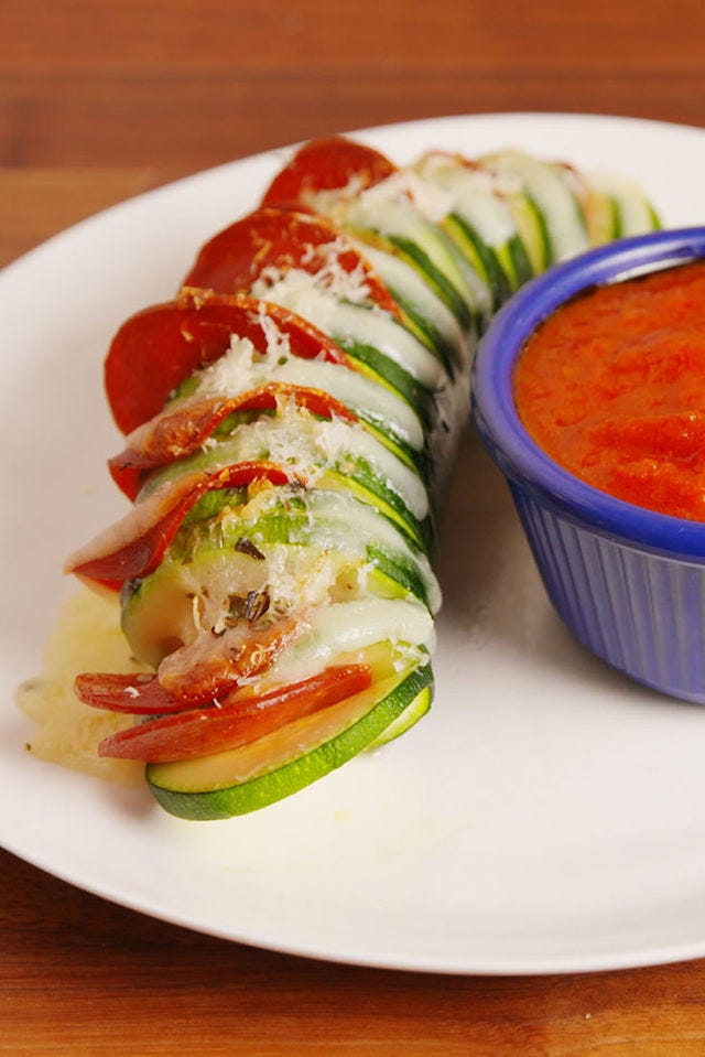 pizza stuffed zucchini vertical