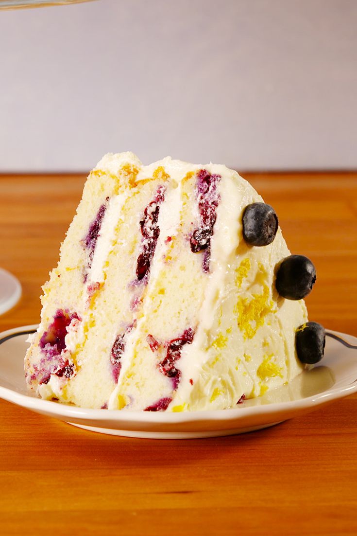 Best Lemon Blueberry Cake Recipe - How to Make Lemon Blueberry Cake