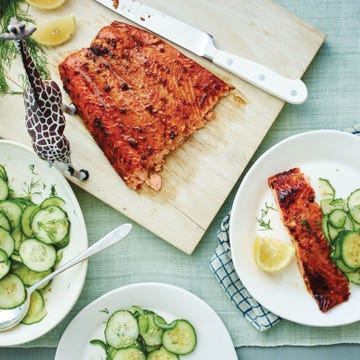 Ginger Salmon with Sesame Cucumbers Horizontal