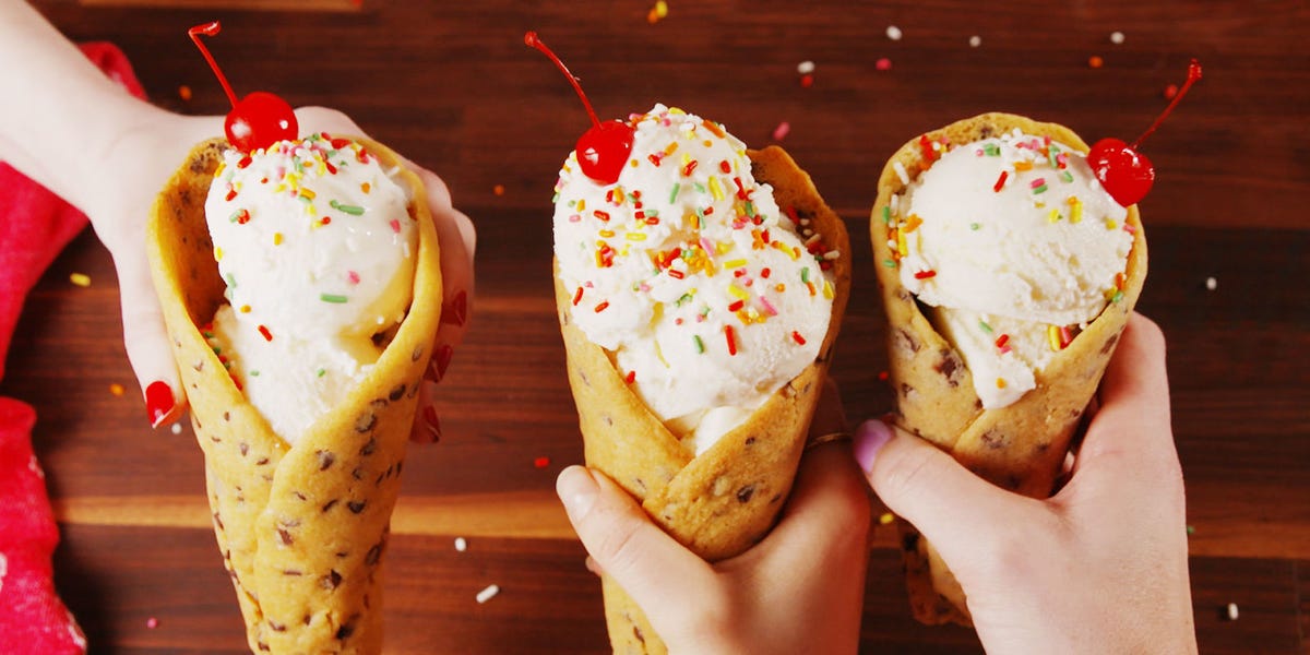 Cookie Ice Cream Cones