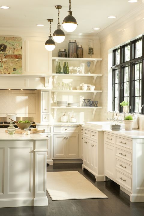 Countertop, White, Furniture, Cabinetry, Room, Kitchen, Interior design, Property, Floor, Shelf, 