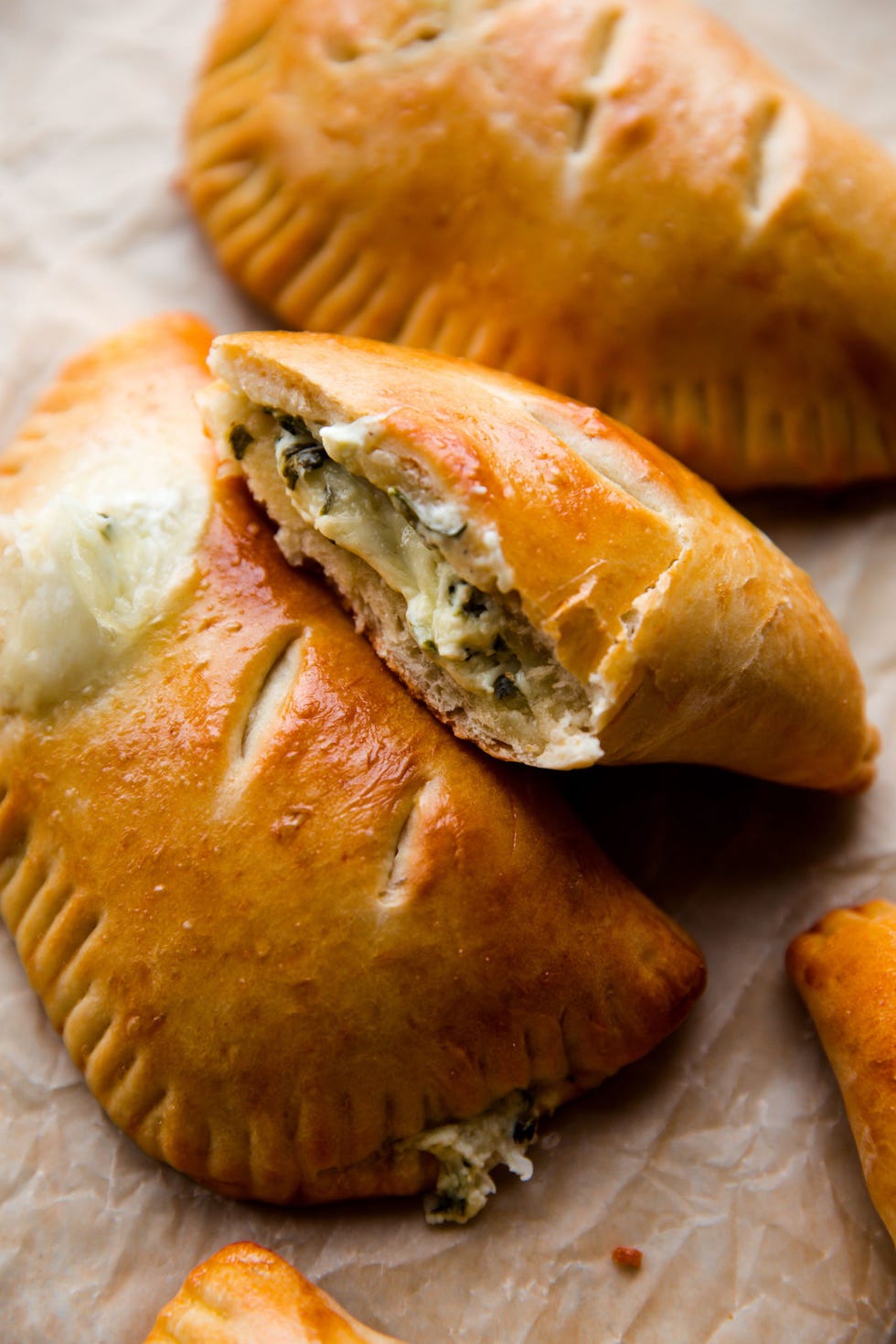 Hot Cheese and Spinach Stuffed Pockets Vertical