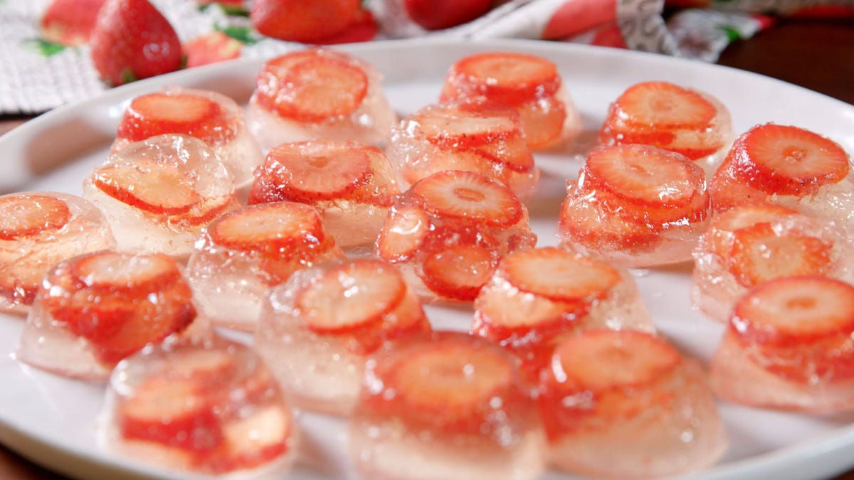 Video player poster image preview for Strawberry Champagne Jell-O Shots
