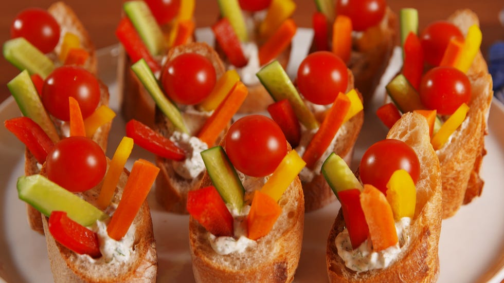 crudite cups horizontal group