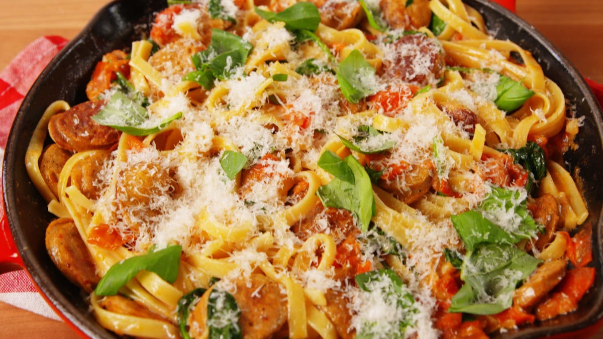 Video player poster image preview for We Dream About This Tuscan Sausage Pasta