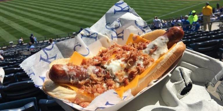 Provo's iconic Stadium Red Hot wiener with chili sauce.