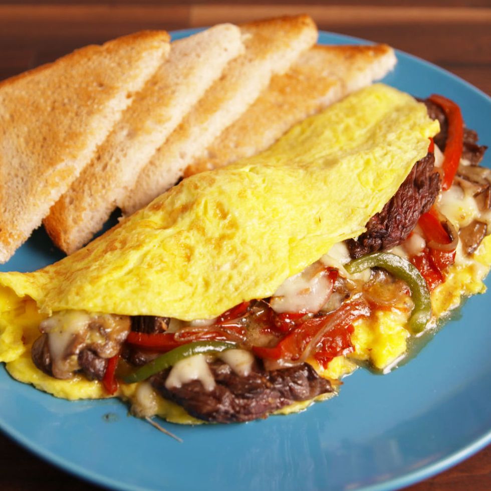 Philly Cheesesteak Omelet - Delish.com