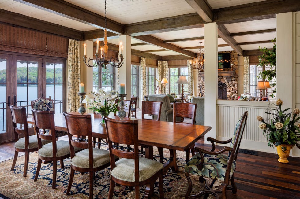 Interior design, Room, Furniture, Flowerpot, Table, Ceiling, Glass, Hardwood, Chair, Real estate, 
