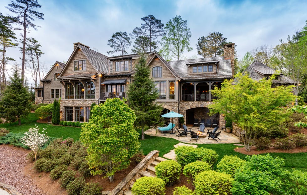 Home, Property, House, Real estate, Estate, Building, Residential area, Vegetation, Natural landscape, Tree, 