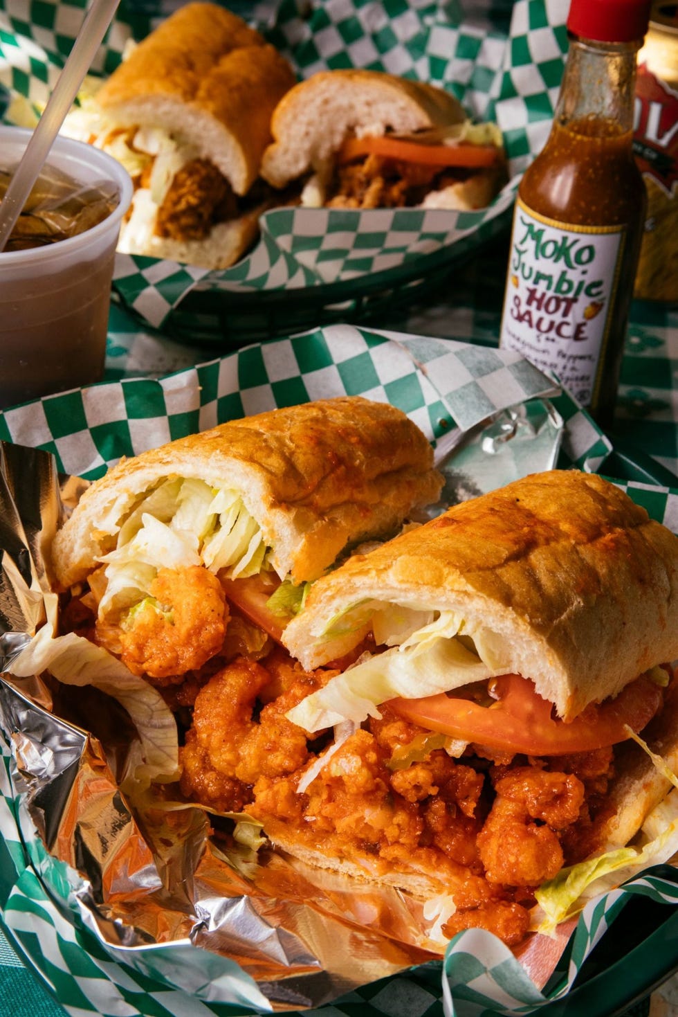 Firecracker Shrimp Po' Boy at Parasol's Beauty