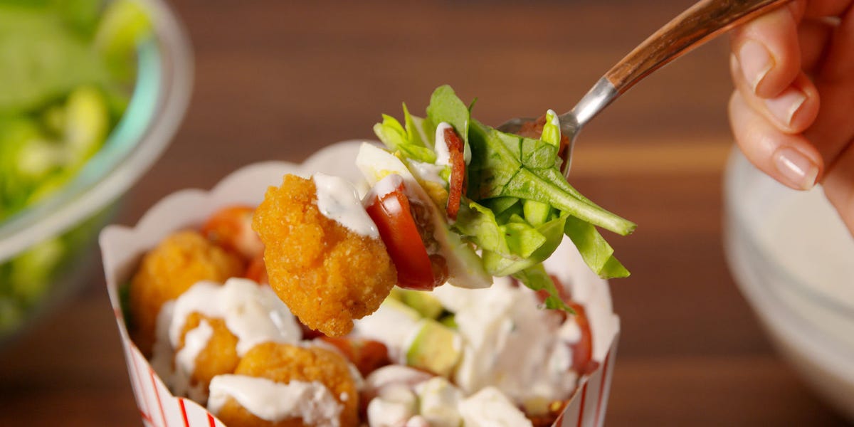 California Chicken Cobb Salad in a Popcorn Cup