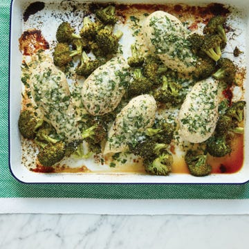 One-Pan Parmesan Crusted Chicken With Broccoli Horizontal