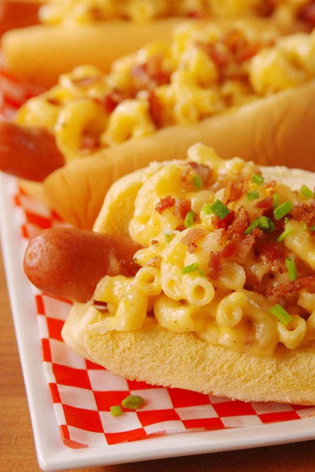 hot dog and kraft mac and cheese casserole