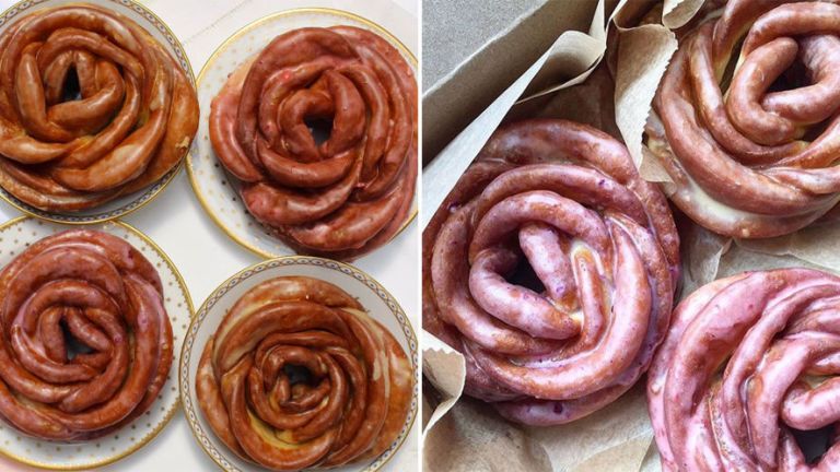 rose-shaped doughnuts