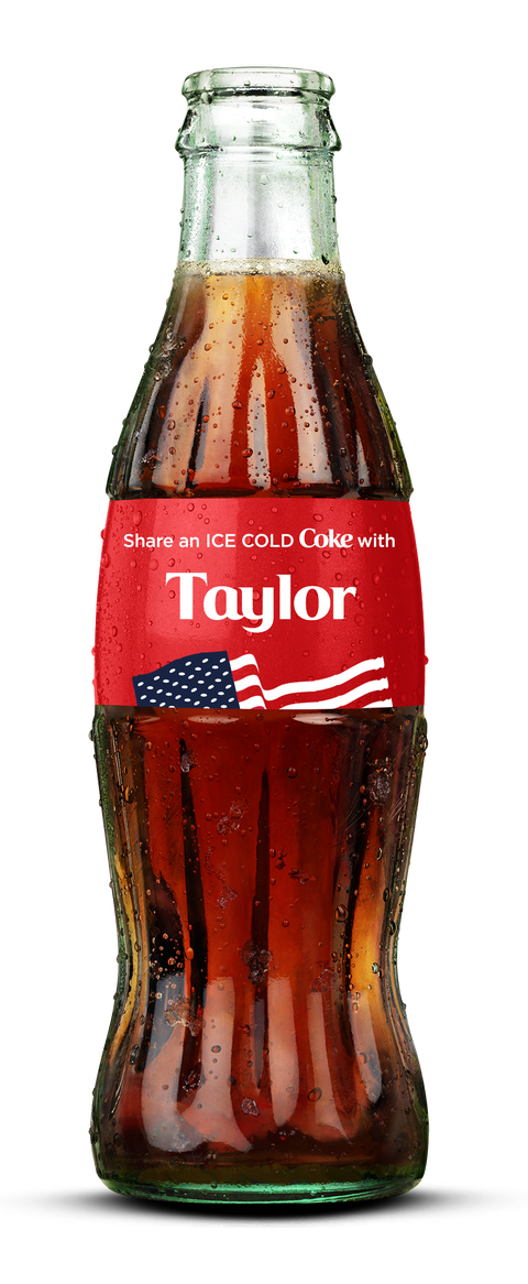 Personalized glass coke bottles