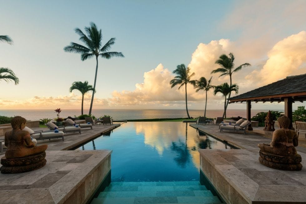 Resort, Swimming pool, Property, Vacation, Sky, Palm tree, Tree, Tropics, Arecales, Leisure, 