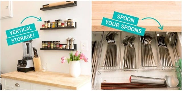 small kitchen organization