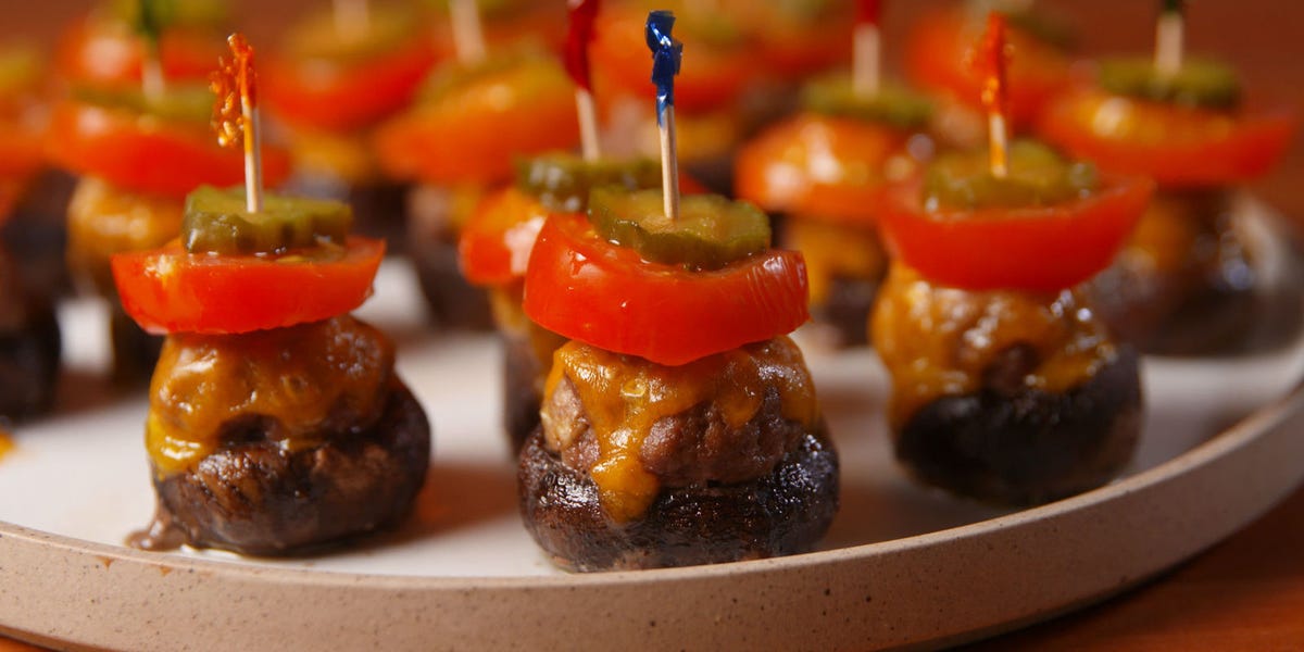 Burger Stuffed Mushrooms