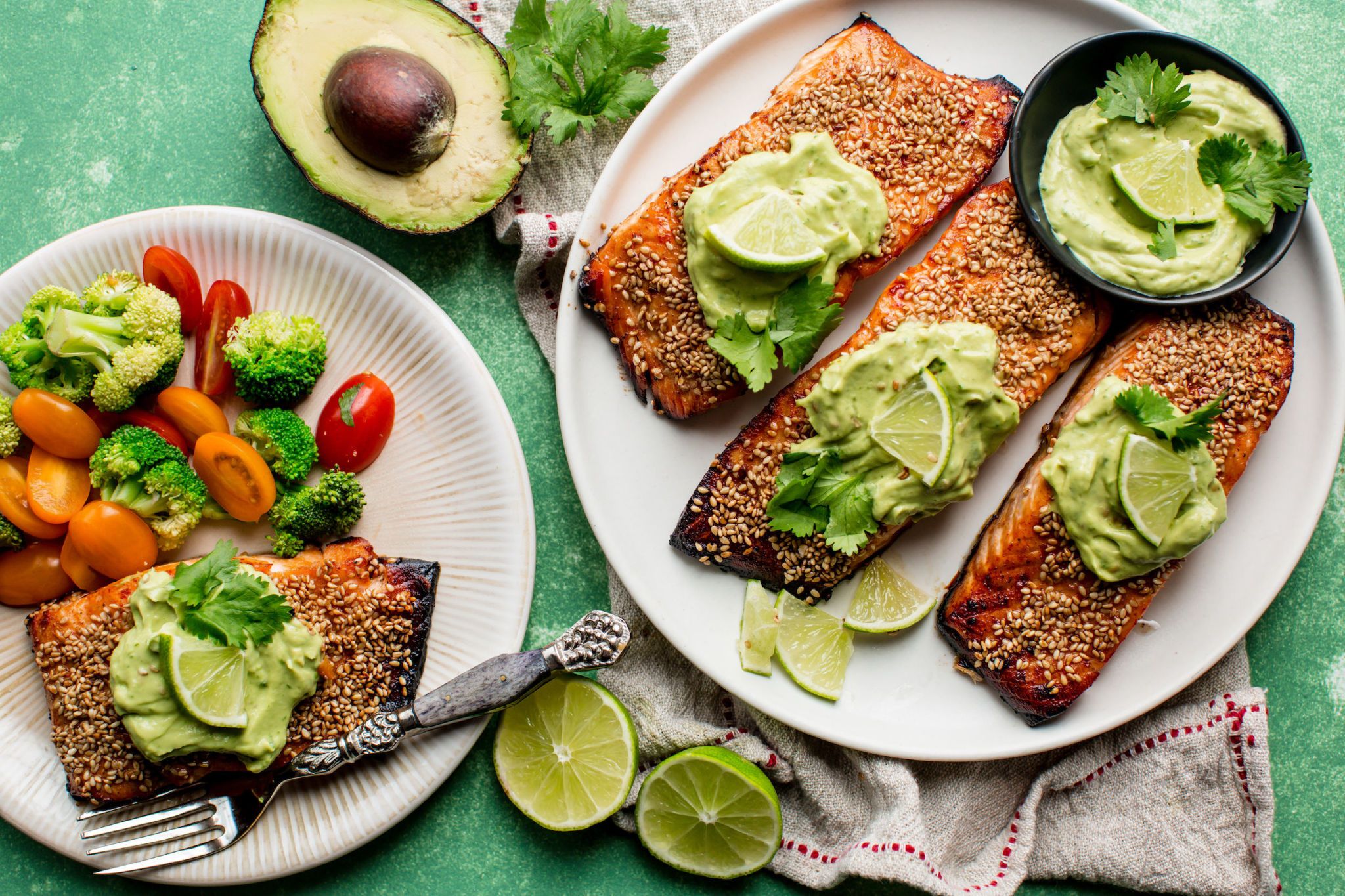 Best Creamy Avocado Lime Salmon Recipe How To Make Creamy Avocado Lime   Gallery 1496355475 Sesame Salmon With Creamy Avocado Lime Sauce 