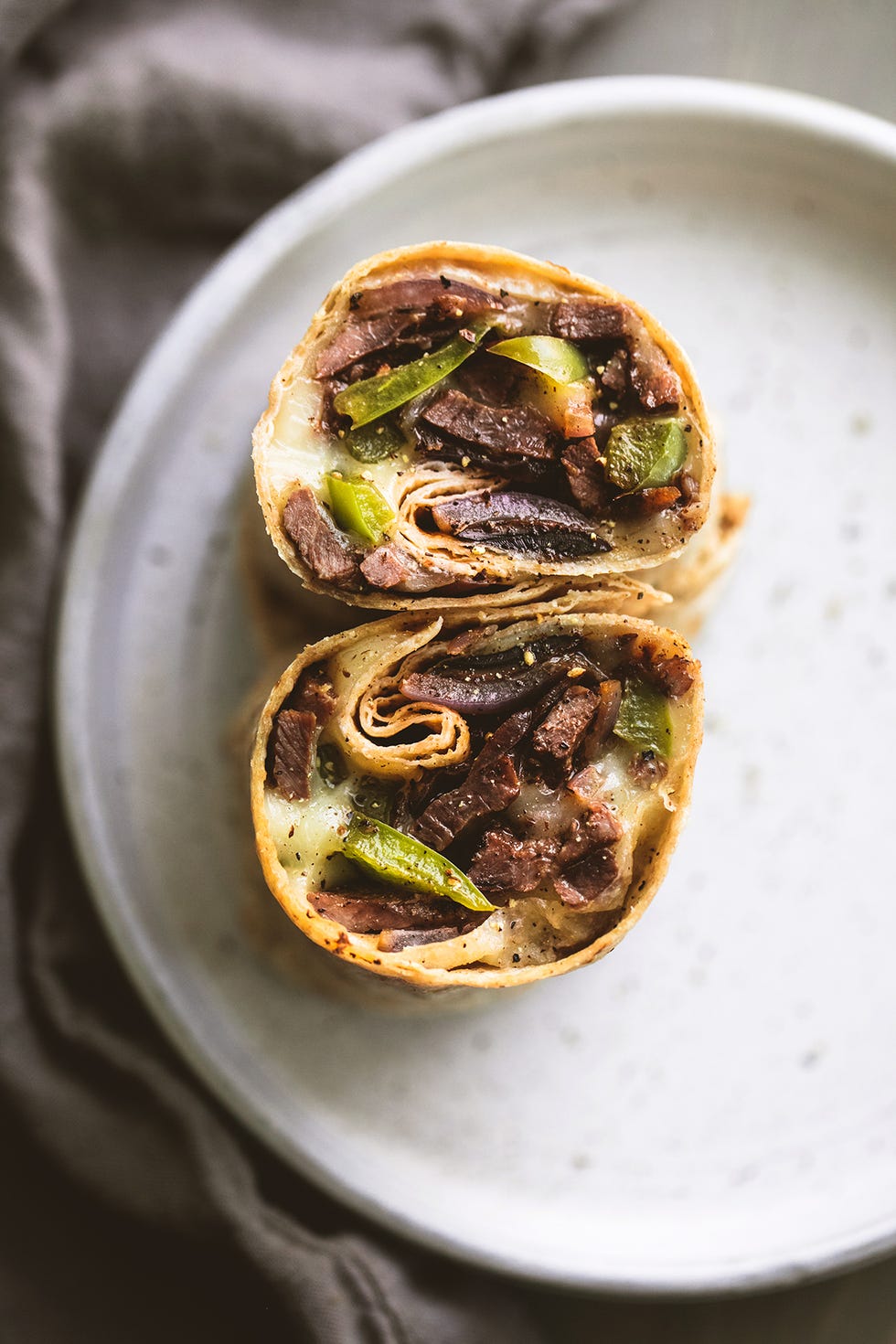 philly cheesesteak wraps vertical