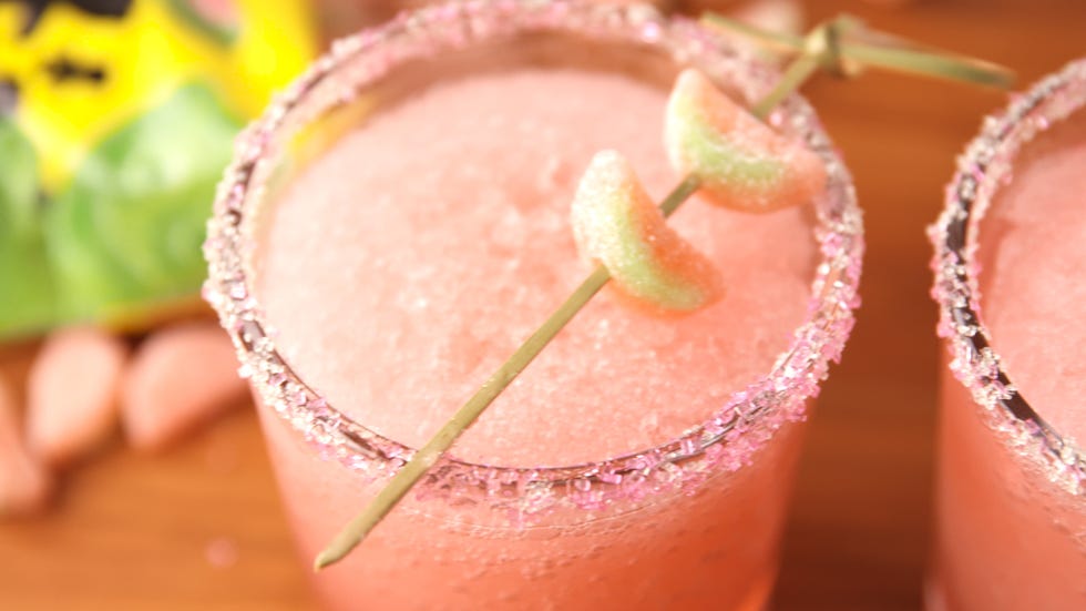 Boozy Sour Watermelon Slushies