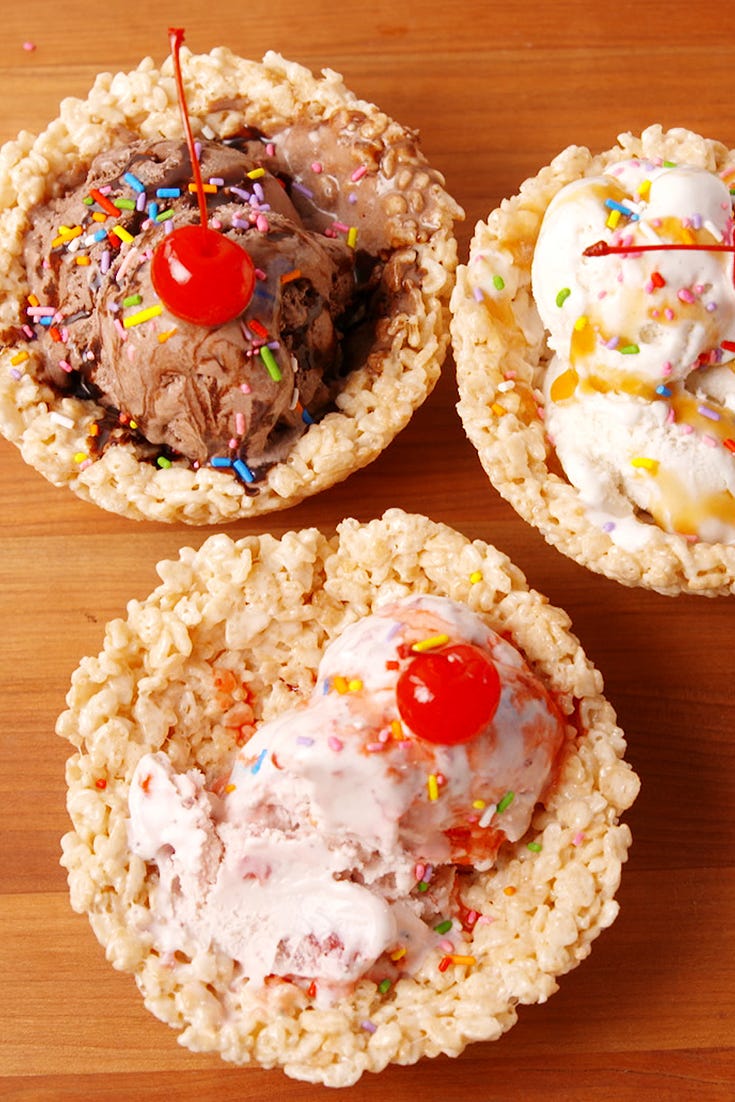 krispie treat ice cream bowls