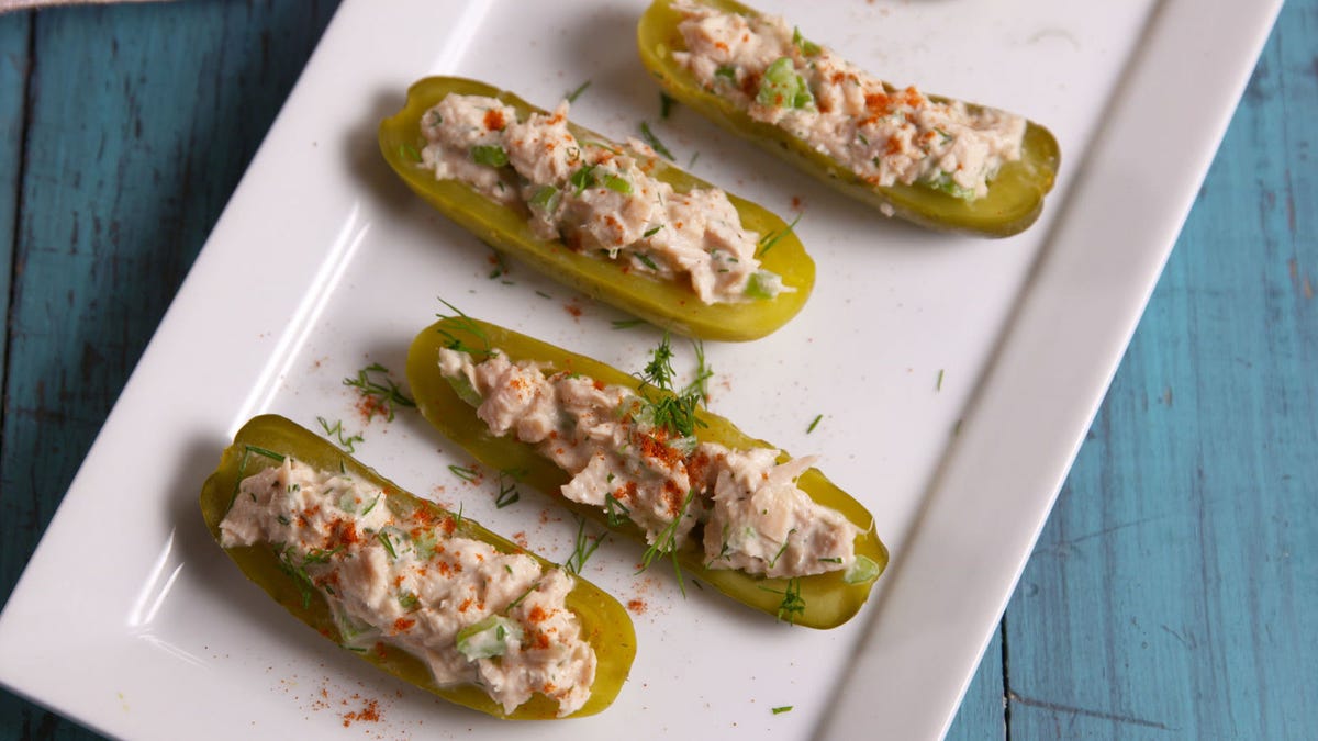 Video player poster image preview for Tuna Salad Pickle Boats