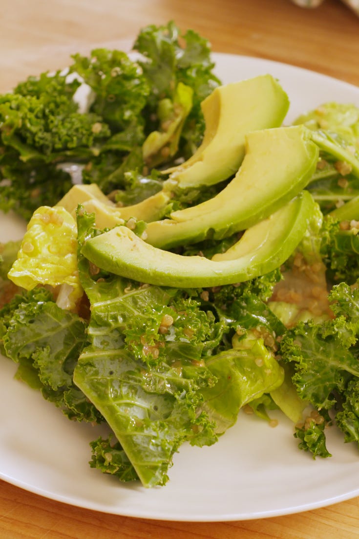 vegan kale caesar salad vertical