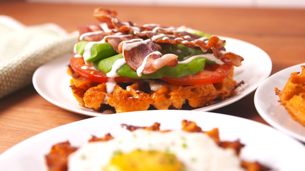 cauliflower waffles horizontal
