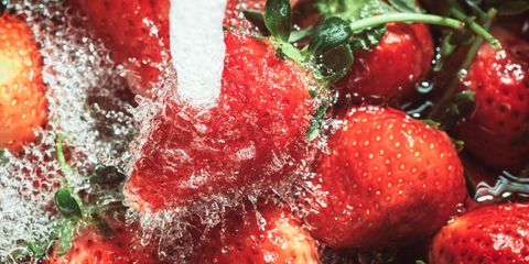 strawberries wash fruit
