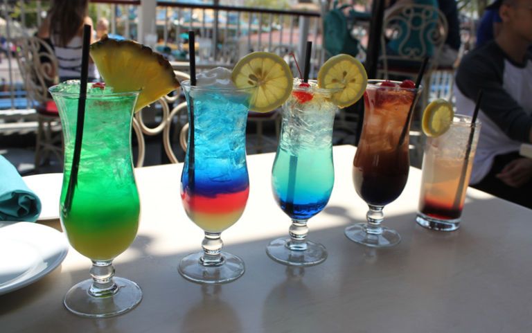 Drink, Distilled beverage, Non-alcoholic beverage, Alcoholic beverage, Blue lagoon, Blue hawaii, Cocktail, Cocktail garnish, Alcohol, Liqueur, 