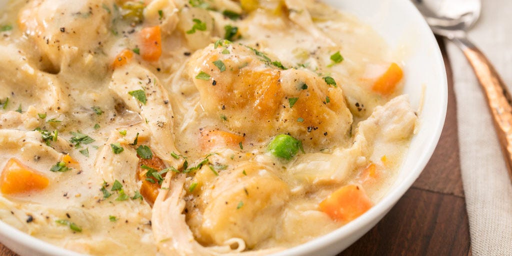 Crock-Pot Chicken & Dumplings Is The Coziest Winter Dinner