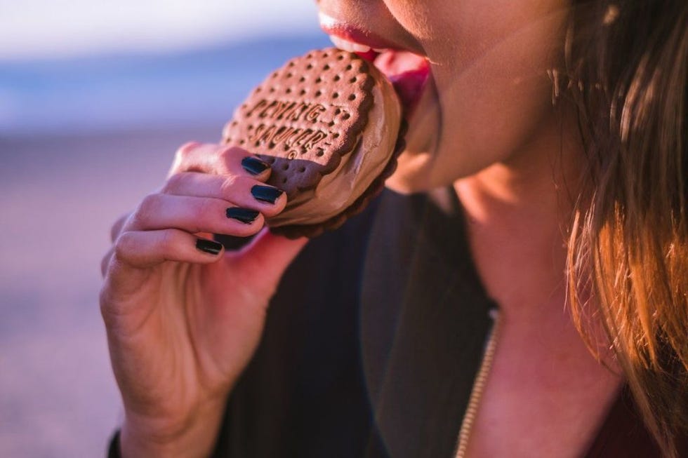 Carvel flying saucer ice cream sandwich