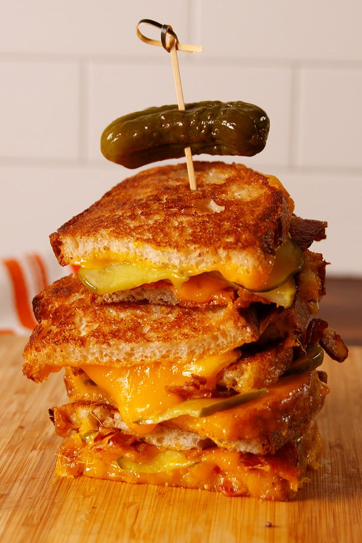 Pickle Bacon Grilled Cheese Vertical