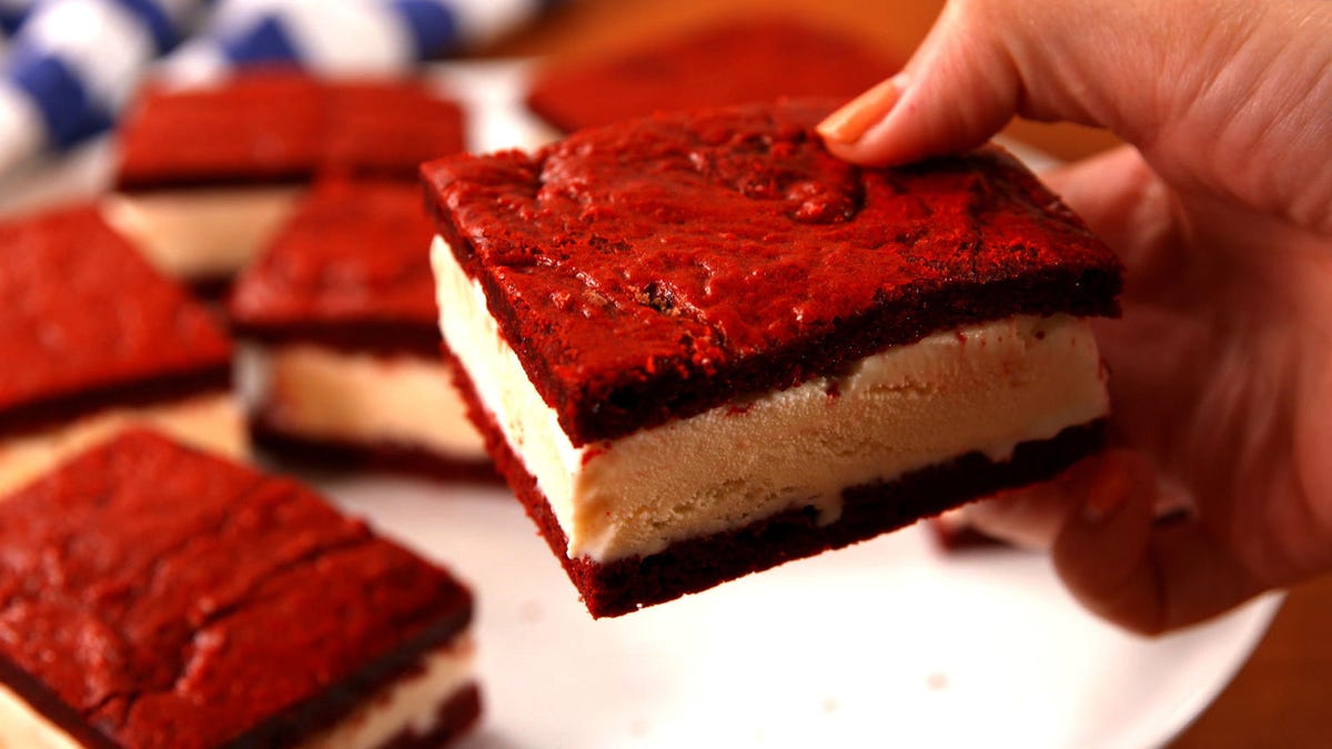 Video player poster image preview for Red Velvet Ice Cream Sandwiches = The Ultimate Summer Treat