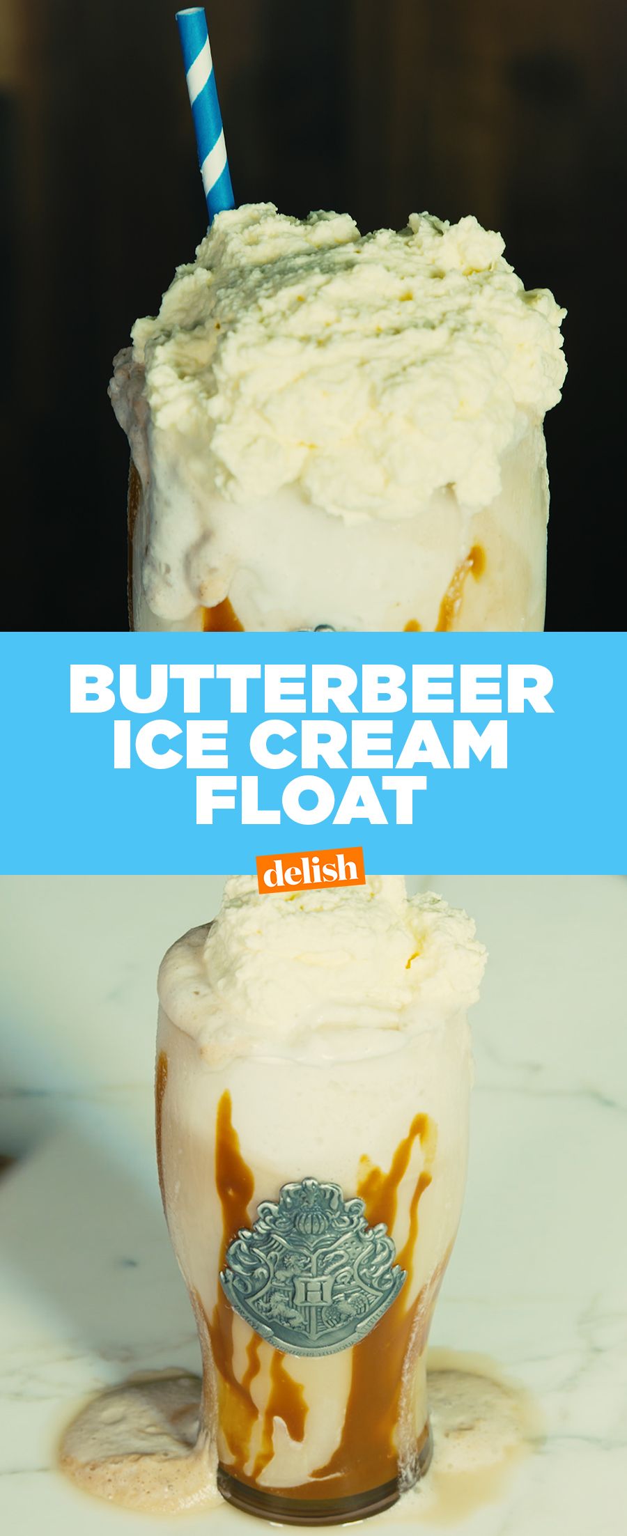 Butterbeer Ice Cream Floats - Butterbeer Floats