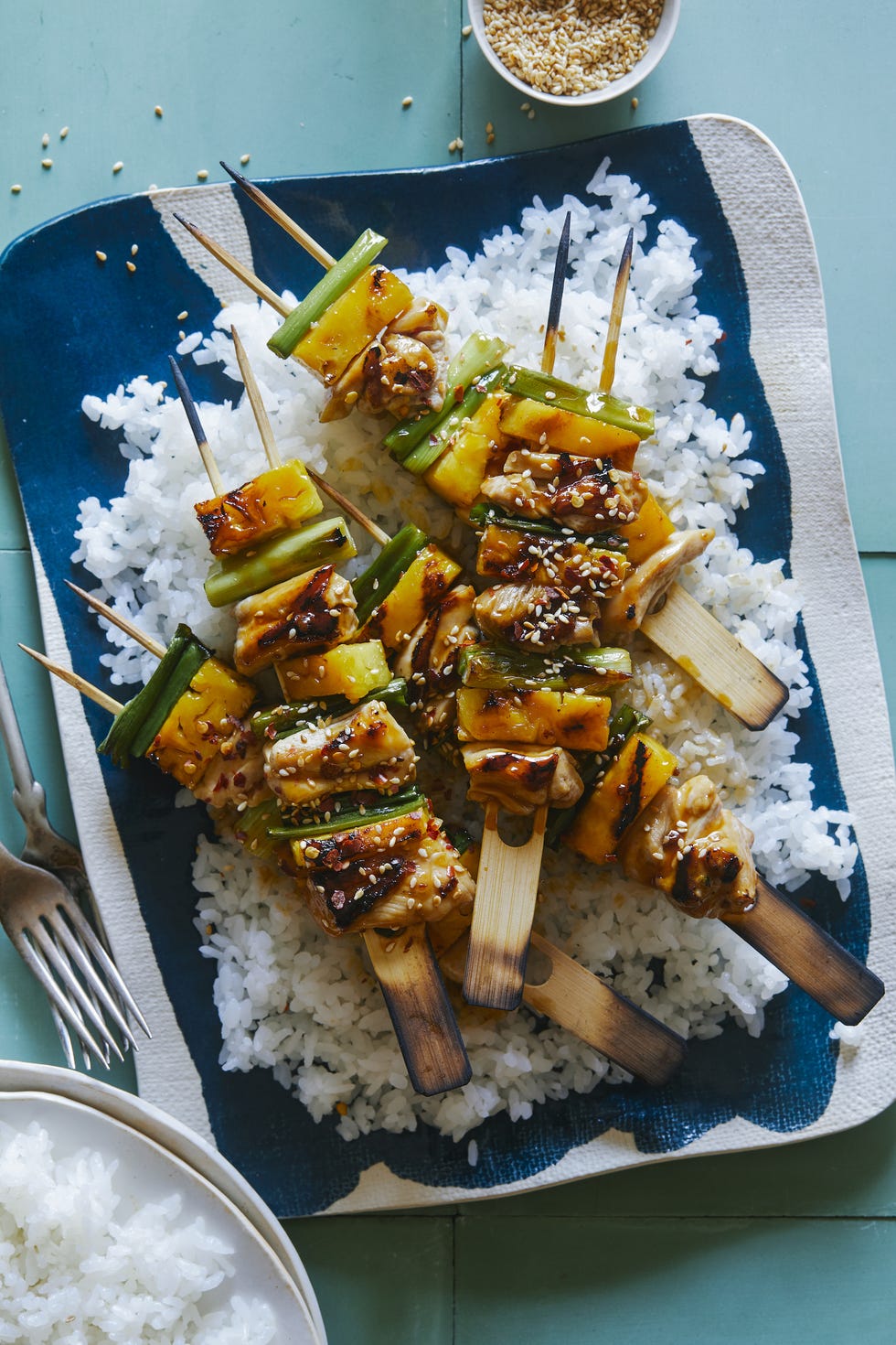Teriyaki Chicken and Pineapple Vertical