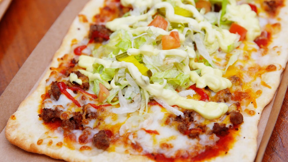 Cheeseburger Flatbread Horizontal Cheeseburger Flatbread Horizontal