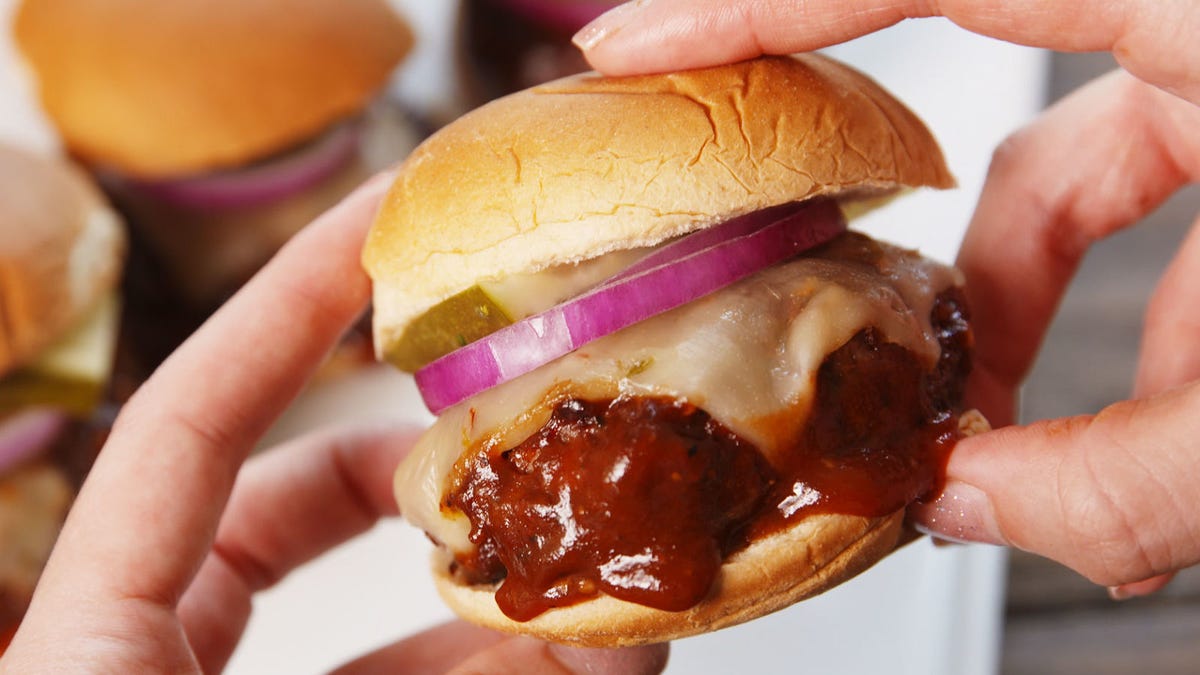 Video player poster image preview for BBQ-Glazed Burgers Are Scary Good