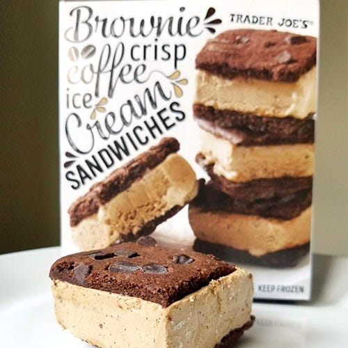 Trader Joe's released Brownie Crisp Coffee Ice Cream Sandwiches