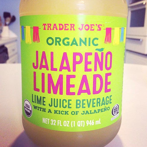 Trader Joe's released an Organic Jalapeño Limeade
