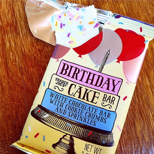 Trader Joe's new Birthday Cake Bar has sprinkles and cookie crumbs