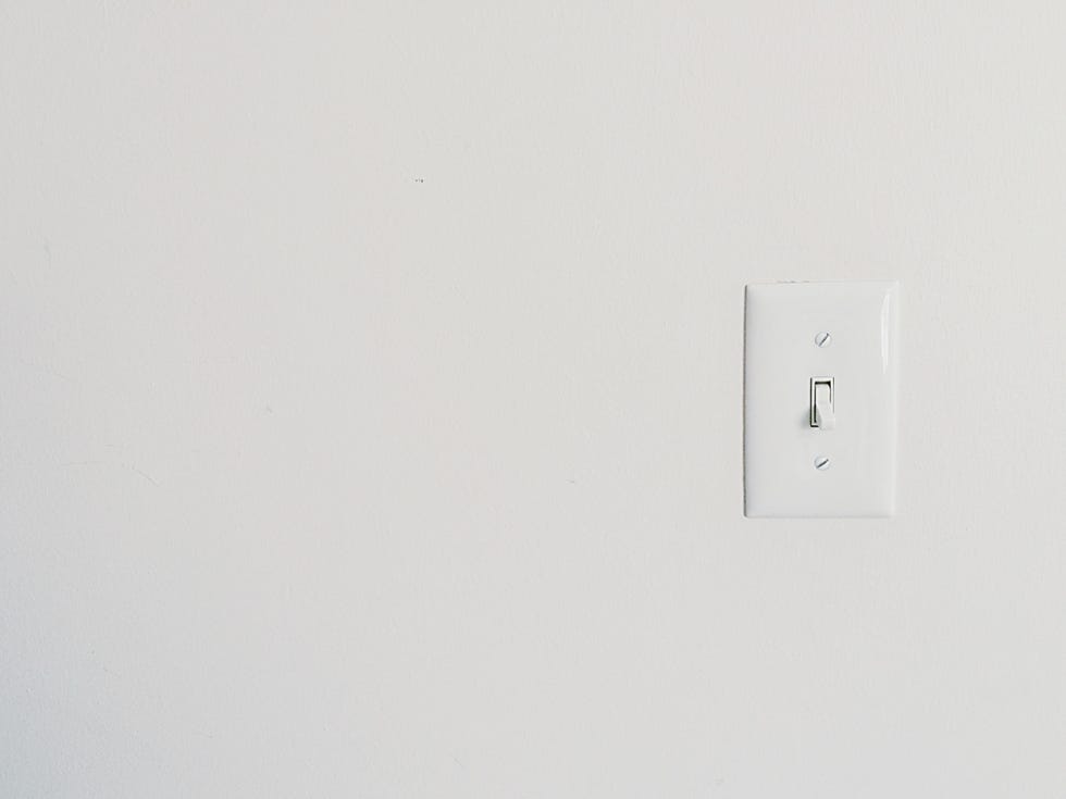 White, Electronic component, Switch, Wall, Light switch, Technology, Line, Electronic device, Power plugs and sockets, Rectangle, 