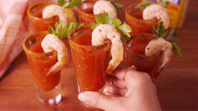 Drunken Shrimp Cocktail Horizontal