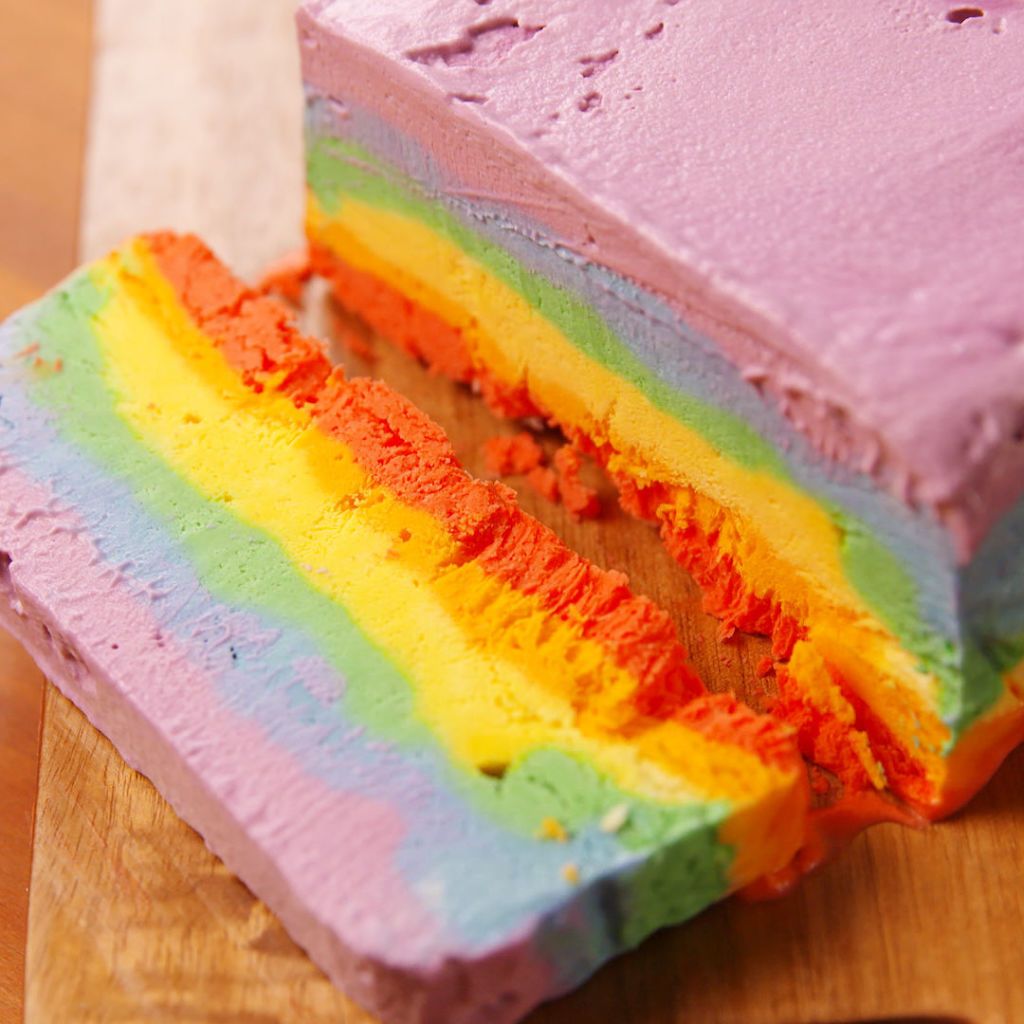 Rainbow Cake. Square One Homemade Treats