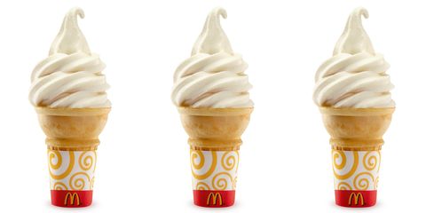 McDonald's soft serve ice cream cones