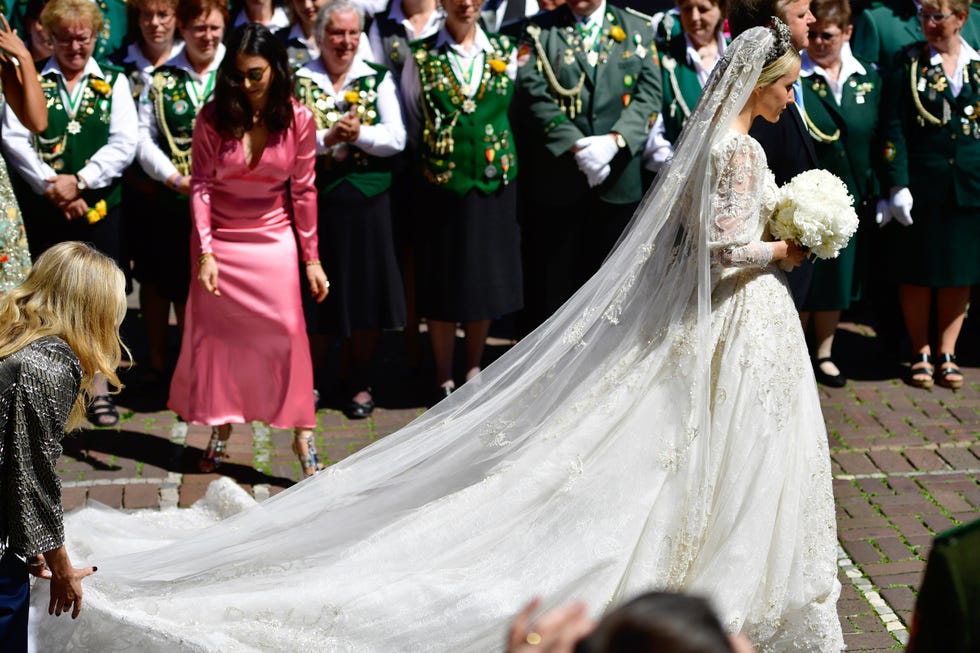 Gown, Wedding dress, Bride, Dress, Bridal clothing, Event, Ceremony, Marriage, Tradition, Wedding, 