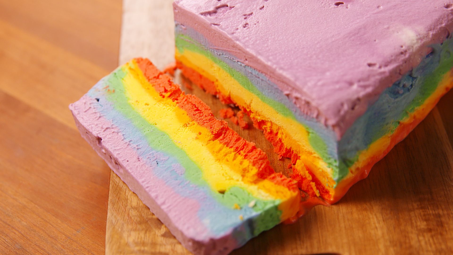 Best Rainbow Ice Cream Cake Recipe How To Make Rainbow Ice Cream Cake